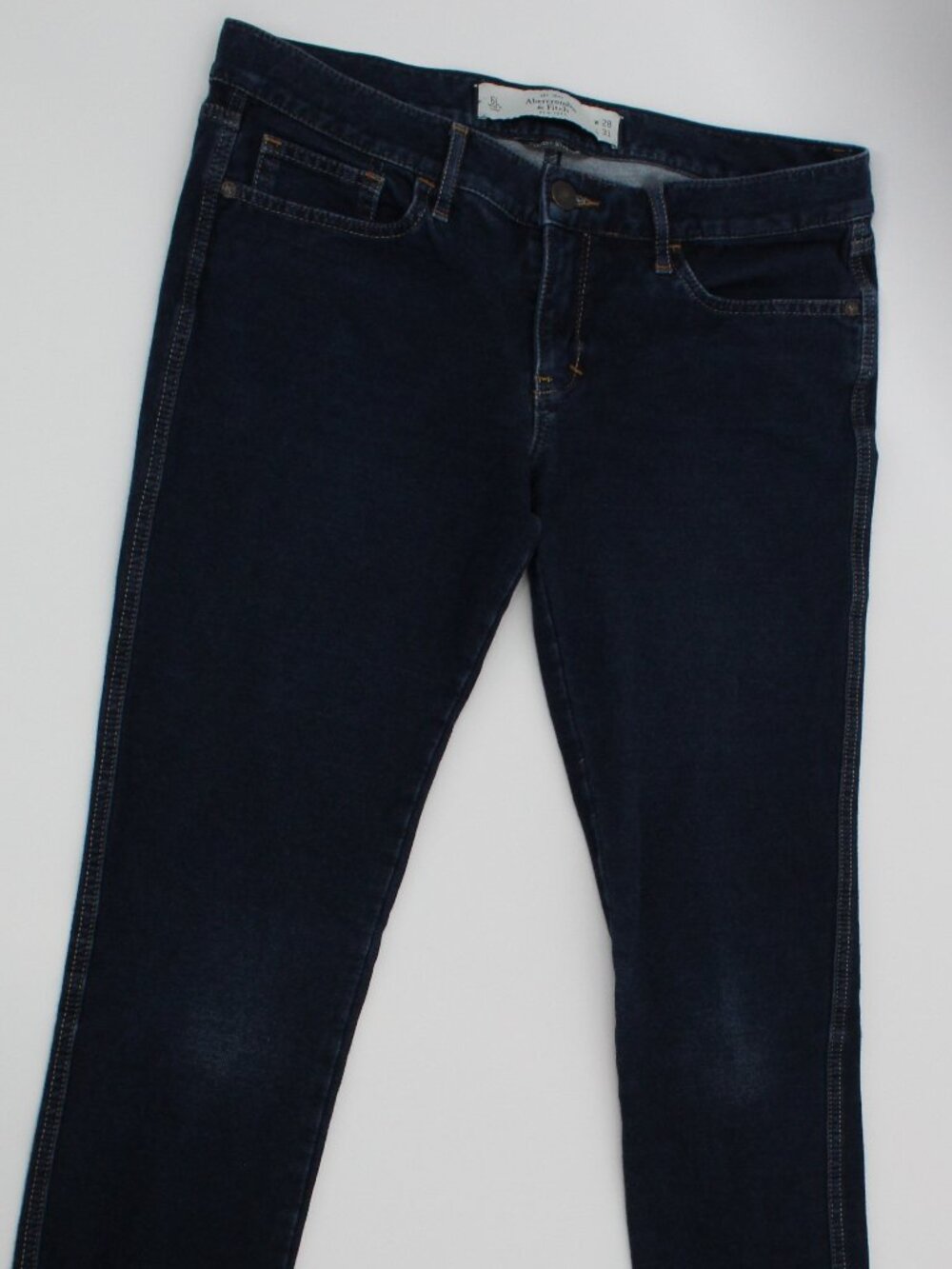 Abercrombie & Fitch Perfect Stretch Dark Wash Skinny Jeans Sz 6L w28L31 EXC COND